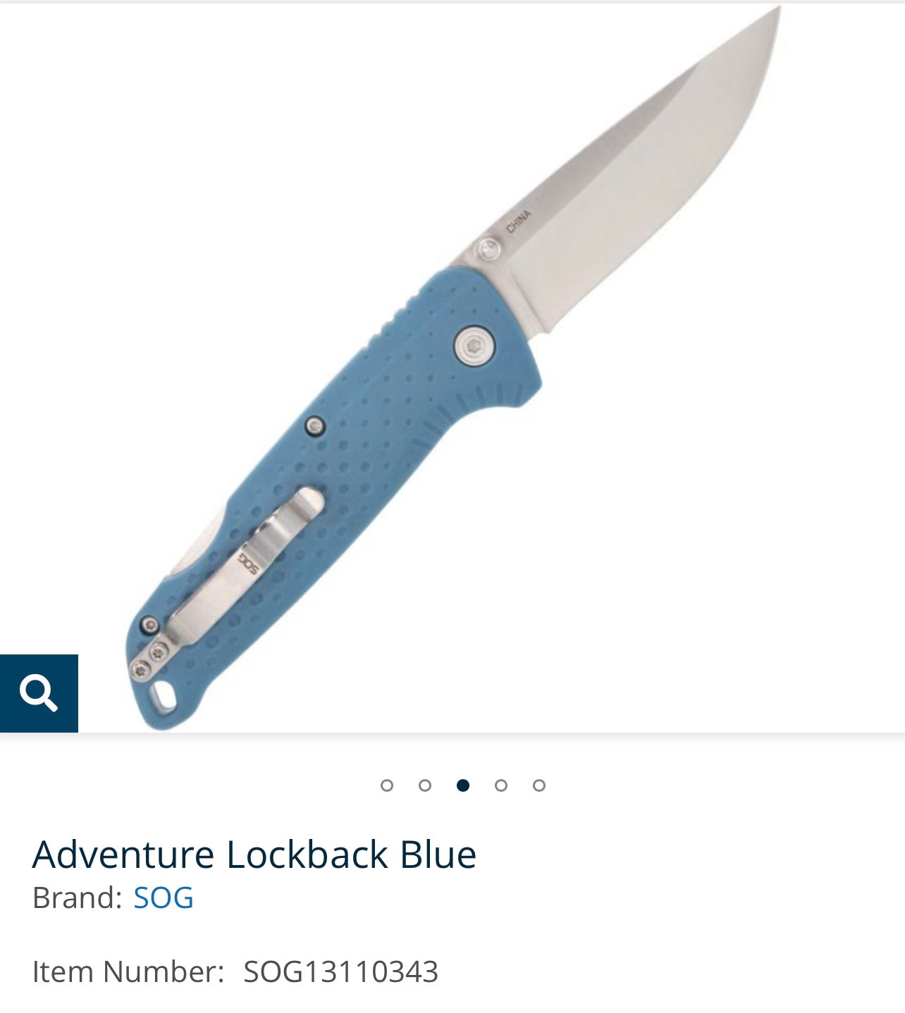 Adventure Lockback Blue