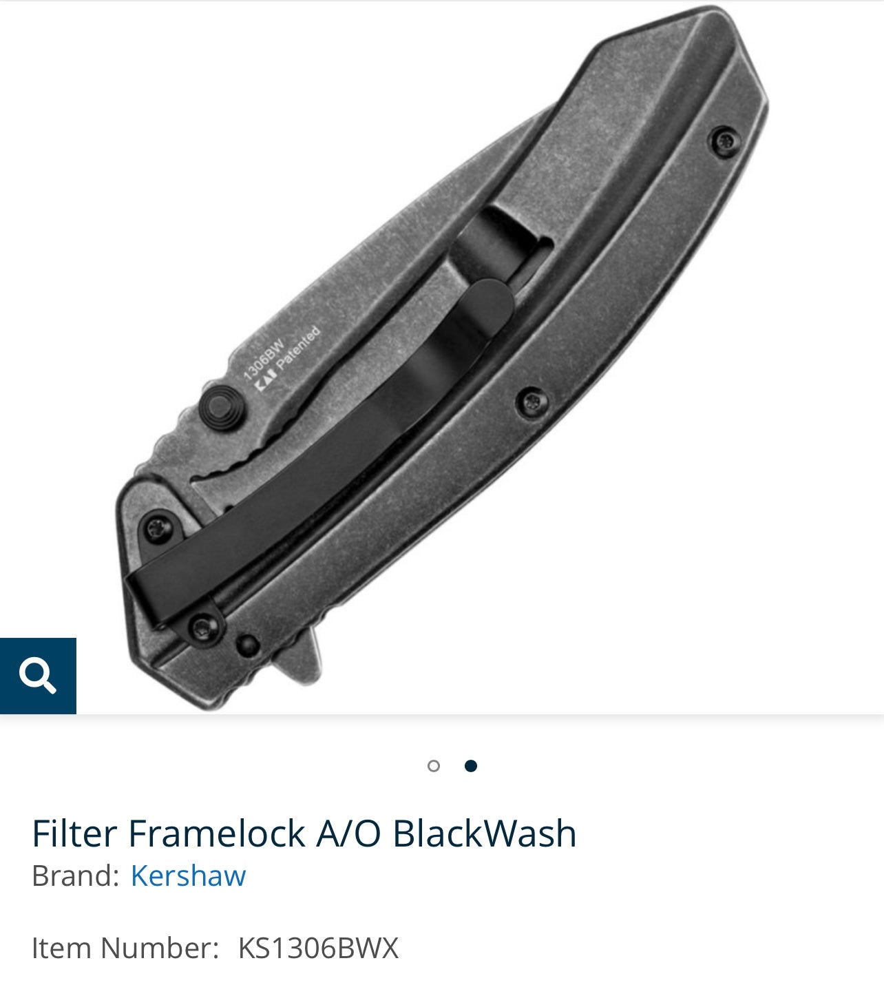 Filter Framelock A/O BlackWash