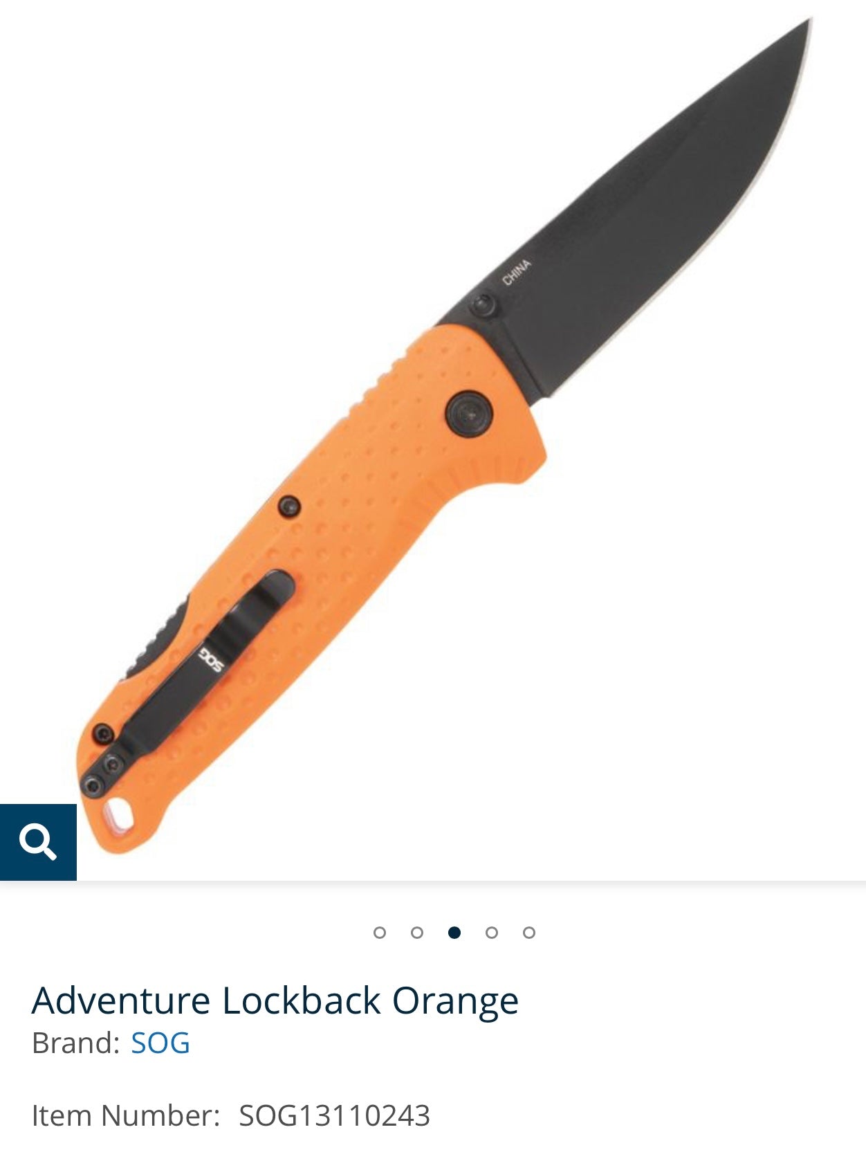 Adventure Lockback Orange